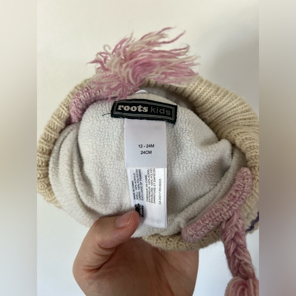 Roots Canada Purple, Pink And Cream Hat 12-24 Months - Picture 4 of 5